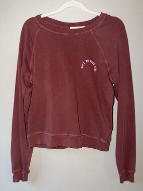 Self Contrast- Sisterhood Ain’t No Hood Like Sweatshirt Rust Pink Size S